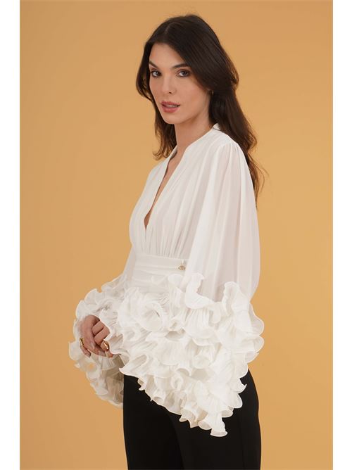 Blusa con rouches Divedivine | CARLOTTABIANCO