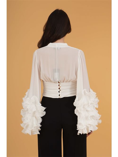 Blusa con rouches Divedivine | CARLOTTABIANCO