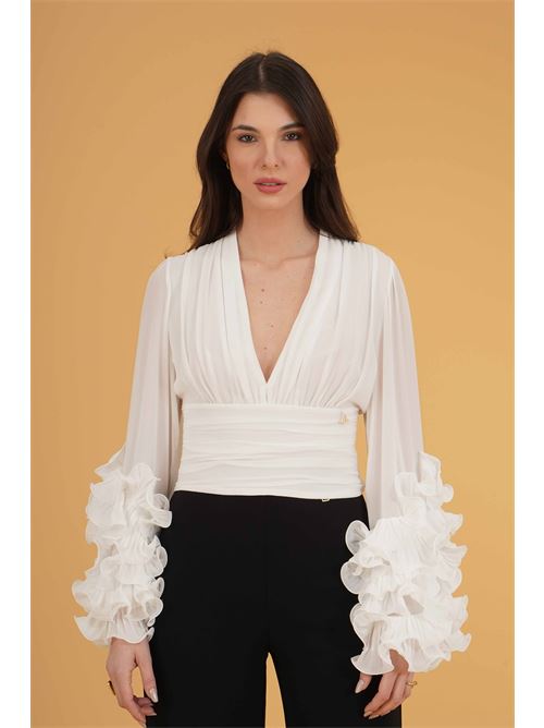 Blusa con rouches Divedivine | CARLOTTABIANCO