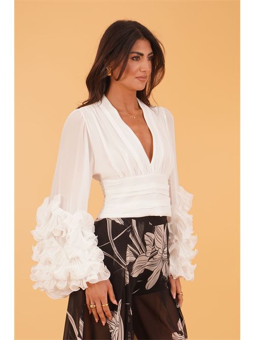 Blusa Carlotta con rouches Divedivine | CARLOTTABIANCO