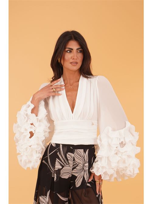 Blusa Carlotta con rouches Divedivine | CARLOTTABIANCO