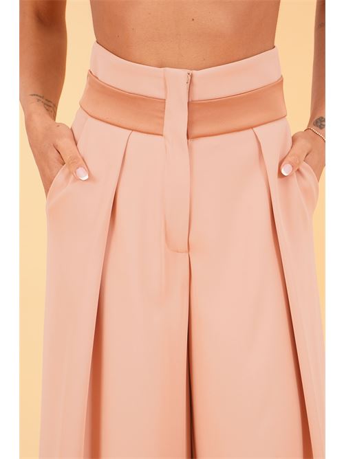 Pantalone palazzo in cady Dramee | 26201MOCHA