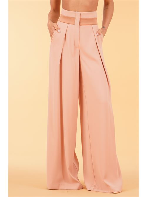 Pantalone palazzo in cady Dramee | 26201MOCHA