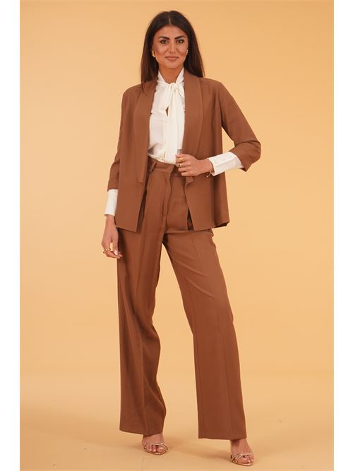 Giacca in viscosa elmas phil | 0400629TABACCO