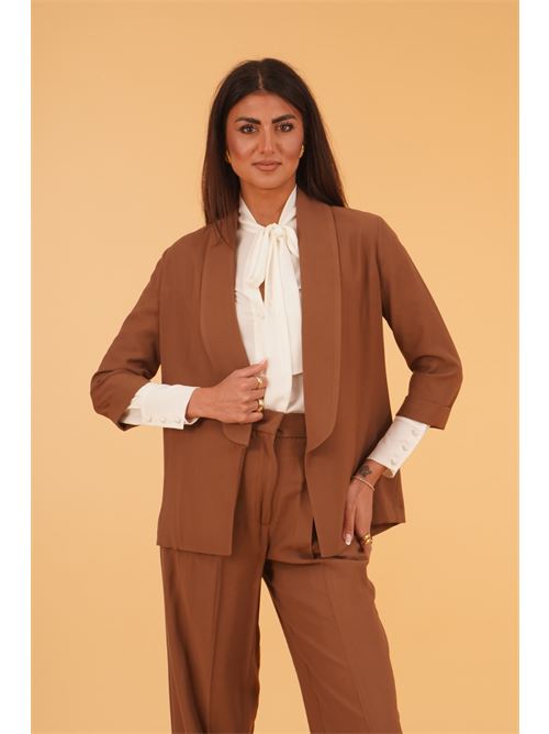 Giacca in viscosa elmas phil | 0400629TABACCO