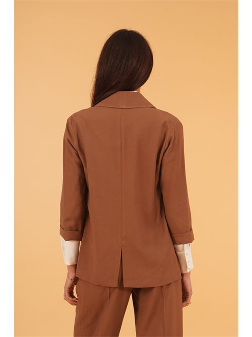 Giacca in viscosa elmas phil | 0400629TABACCO