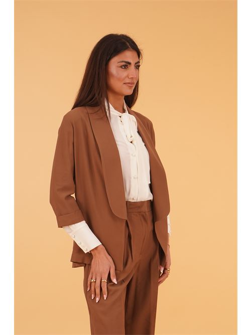 Giacca in viscosa elmas phil | 0400629TABACCO