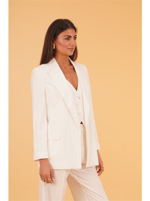 Giacca gessata elmas phil | 040625BIANCO