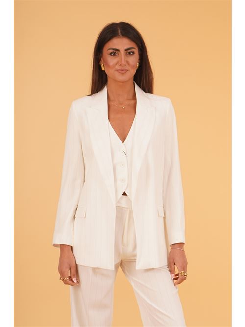 Giacca gessata elmas phil | 040625BIANCO