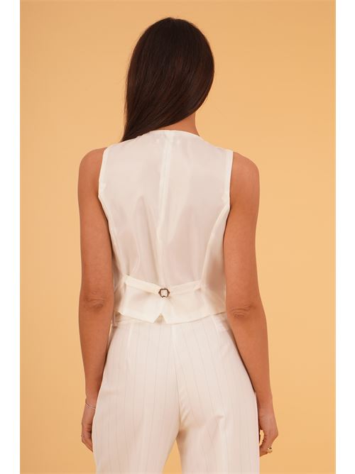 Gilet gessato elmas phil | 070320BIANCO
