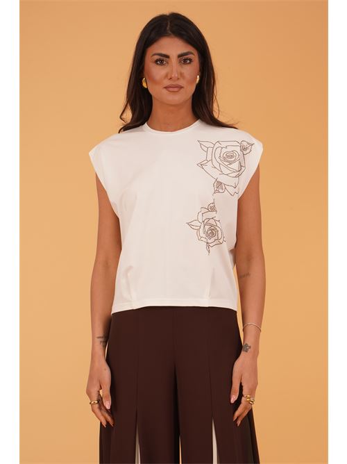 Maglia in viscosa GM by Gai Mattiolo | GM3676PANNA