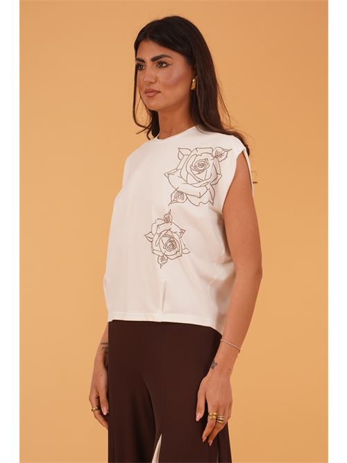 Maglia in viscosa GM by Gai Mattiolo | GM3676PANNA