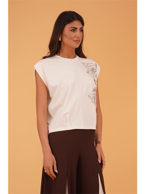 Maglia in viscosa GM by Gai Mattiolo | GM3676PANNA