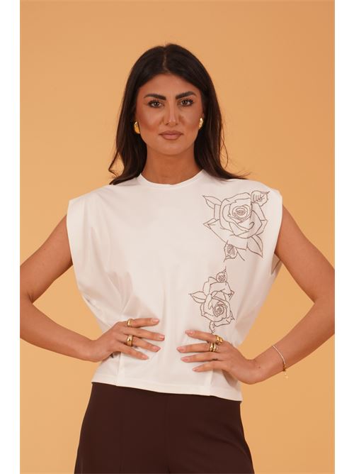 Maglia in viscosa GM by Gai Mattiolo | GM3676PANNA