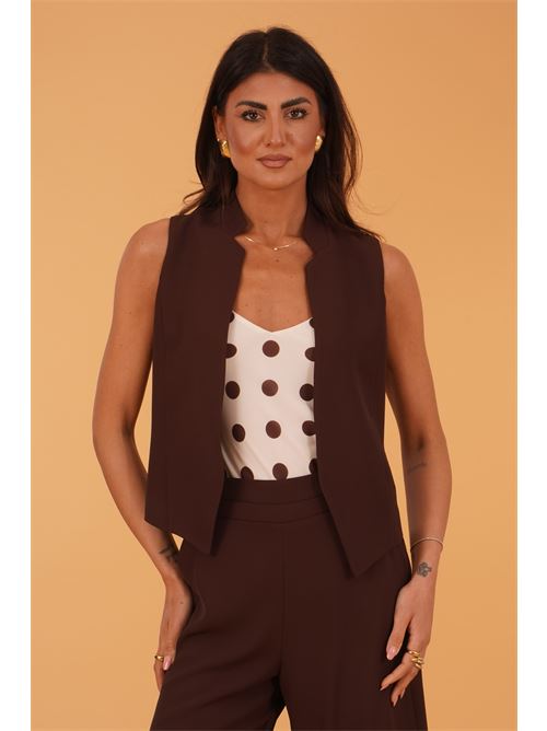 Gilet in cady GM by Gai Mattiolo | GM3708MORO