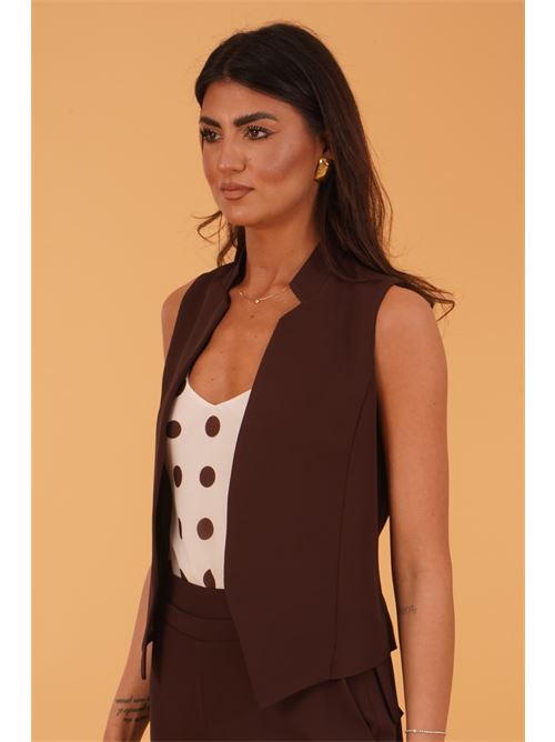 Gilet in cady GM by Gai Mattiolo | GM3708MORO