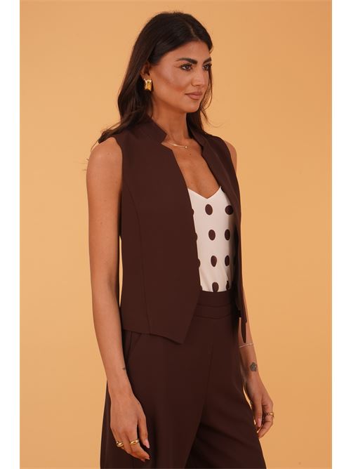 Gilet in cady GM by Gai Mattiolo | GM3708MORO