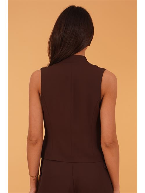 Gilet in cady GM by Gai Mattiolo | GM3708MORO