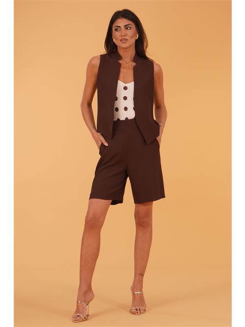 Gilet in cady GM by Gai Mattiolo | GM3708MORO