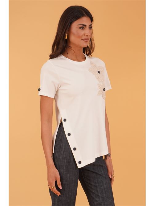 Maglia in viscosa elastica GM by Gai Mattiolo | GM3918PANNA