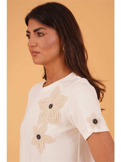 Maglia in viscosa elastica GM by Gai Mattiolo | GM3918PANNA