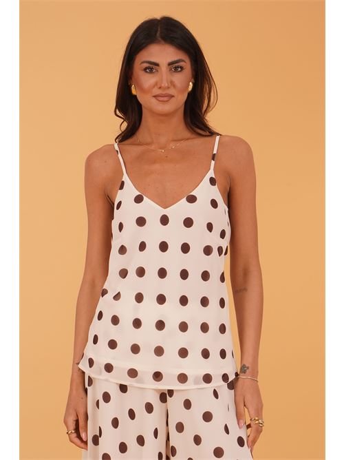Top pois in georgette doppiato
