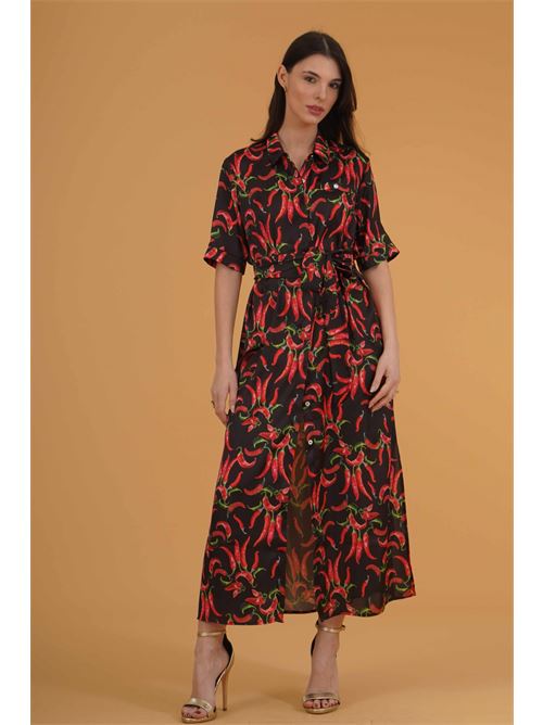 Abito chemisier in raso Il The' Delle 5 | RIRI 56STFANTASIA