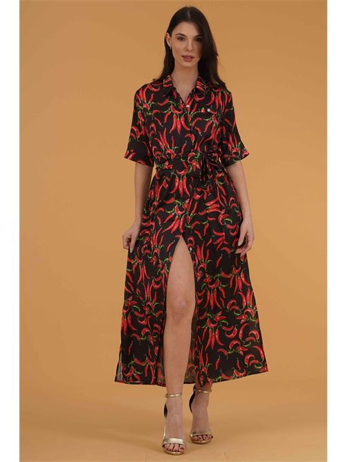 Abito chemisier in raso Il The' Delle 5 | RIRI 56STFANTASIA