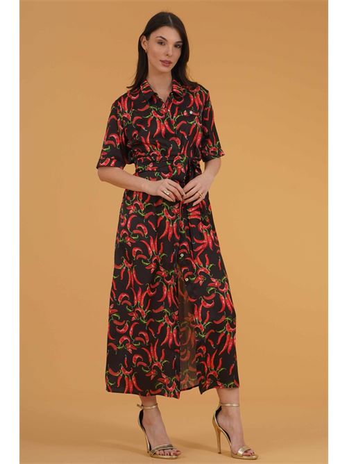 Abito chemisier in raso Il The' Delle 5 | RIRI 56STFANTASIA