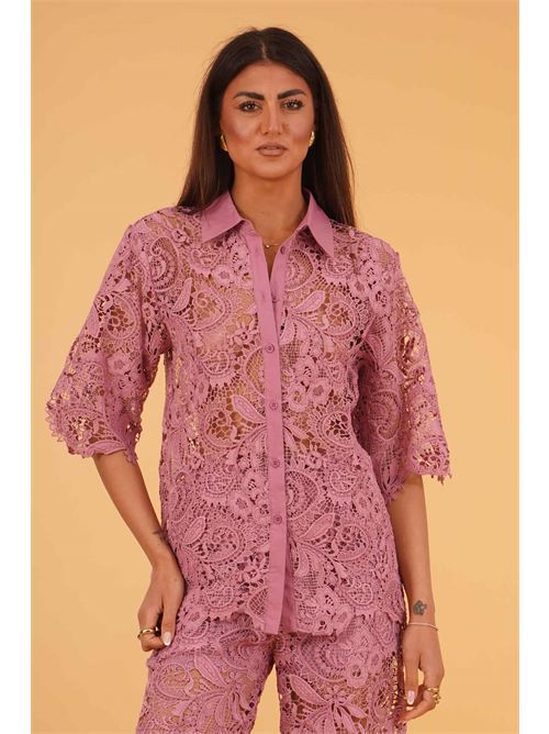 Camicia in pizzo macrame'