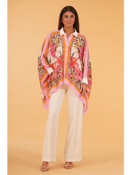 Camicia kimono in viscosa