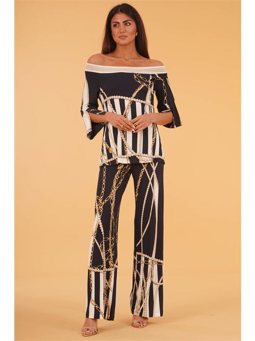 Casacca elastica in viscosa fantasia LAFTY.LIE | 44P206BLU