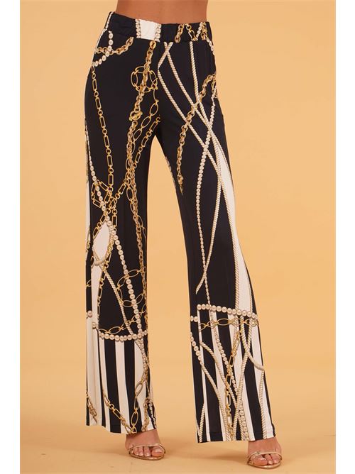 Pantalone in viscosa elastica fantasia LAFTY.LIE | 44P305BLU