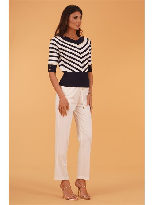 Maglia a righe in viscosa LAFTY.LIE | 51D129BLU