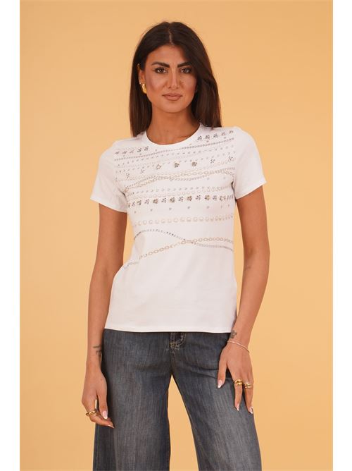 Maglia con strass LAFTY.LIE | 61K706BIANCO
