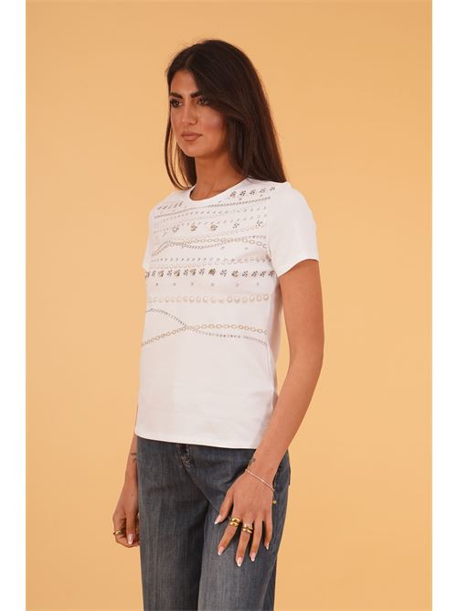 Maglia con strass LAFTY.LIE | 61K706BIANCO