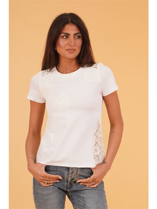 Maglia con pizzo LAFTY.LIE | 62K702BIANCO