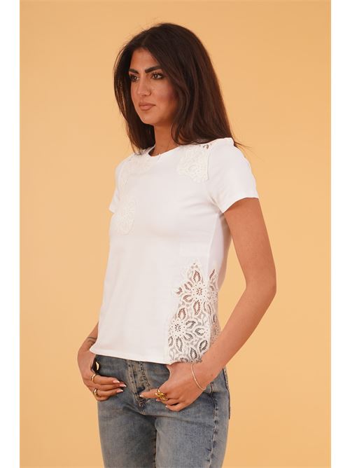 Maglia con pizzo LAFTY.LIE | 62K702BIANCO