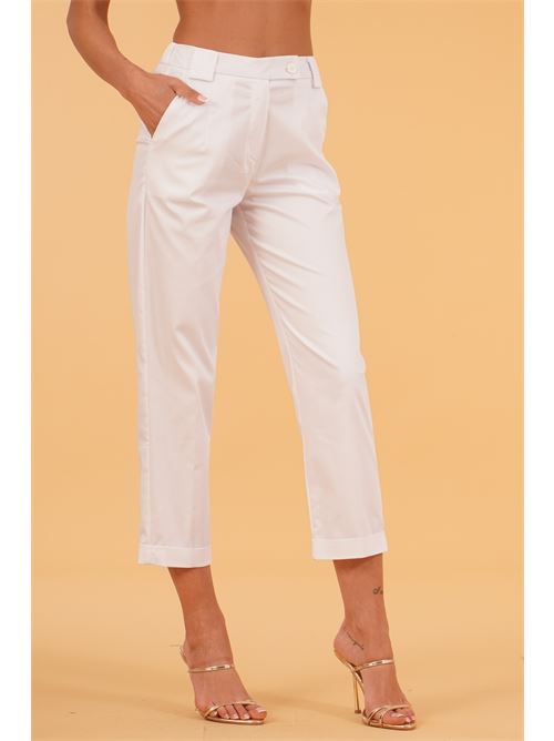 Pantalone in cotone elastico LAFTY.LIE | 63G317BIANCO