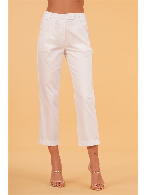 Pantalone in cotone elastico LAFTY.LIE | 63G317BIANCO