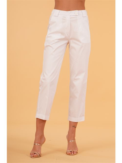 Pantalone in cotone elastico LAFTY.LIE | 63G317BIANCO