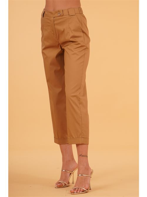 Pantalone in cotone elastico LAFTY.LIE | 63G317CAMMELLO