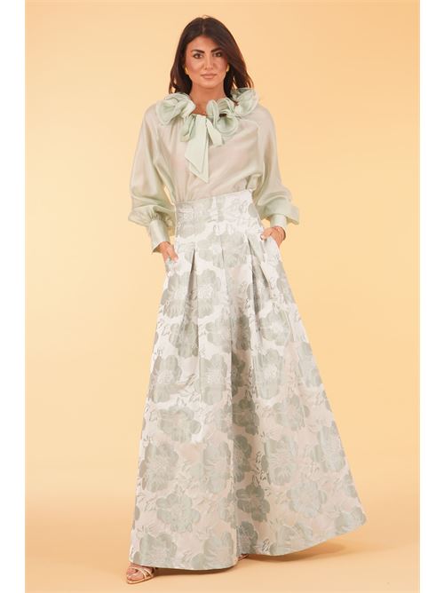 Casacca in raso LANACAPRINA | LC5319VERDINO