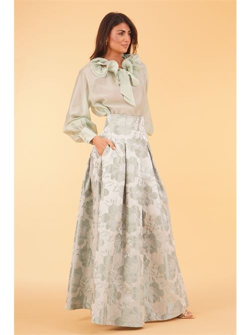 Casacca in raso LANACAPRINA | LC5319VERDINO