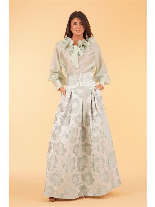 Casacca in raso LANACAPRINA | LC5319VERDINO