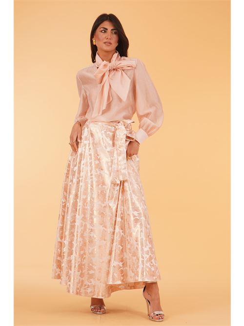 Casacca con strass LANACAPRINA | LC5327ALBICOCCA