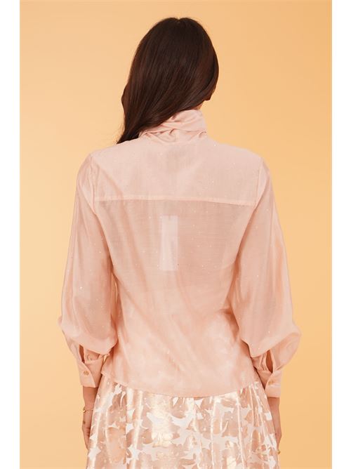 Casacca con strass LANACAPRINA | LC5327ALBICOCCA