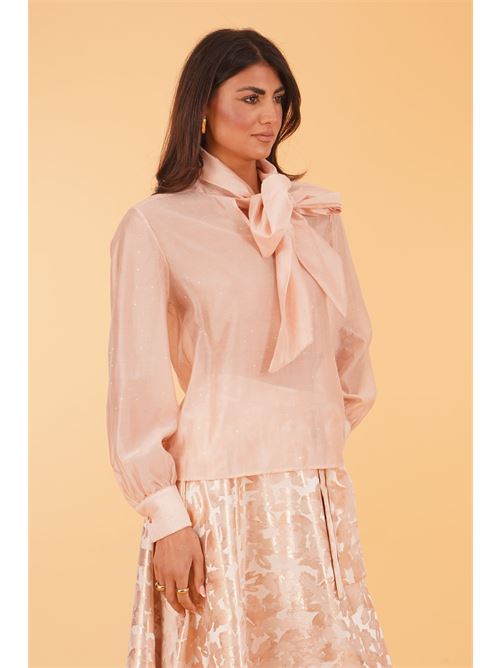 Casacca con strass LANACAPRINA | LC5327ALBICOCCA