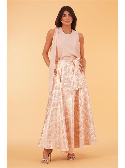 Canotta con strass LANACAPRINA | LC5329ALIBICOCCA