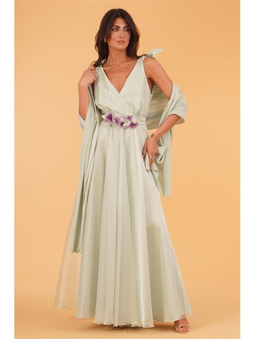 Stola in raso Le Rjtange | BK92VERDE PRATO